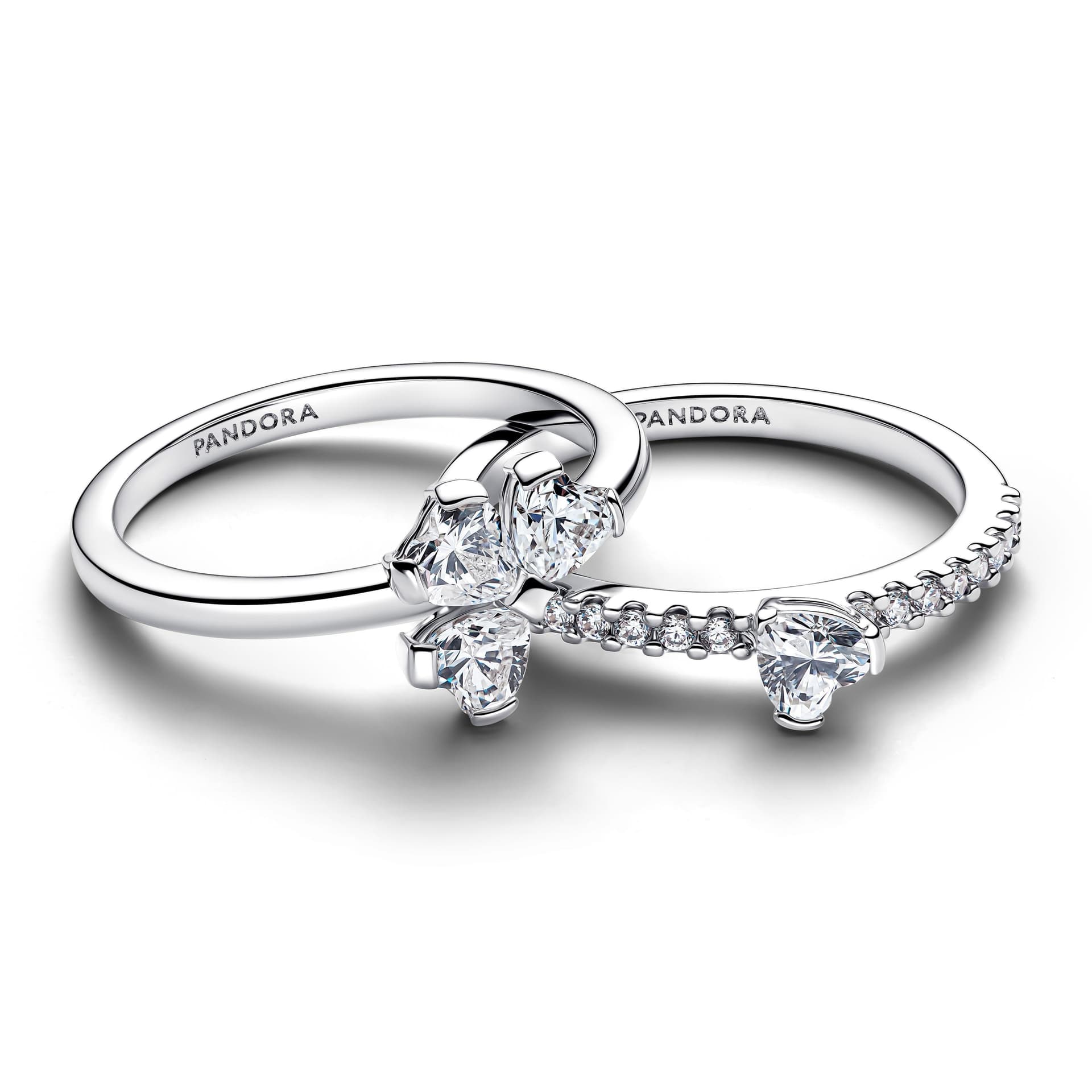 Pandora   Anello Quadrifoglio Luminoso Divisibile Argento - 2
