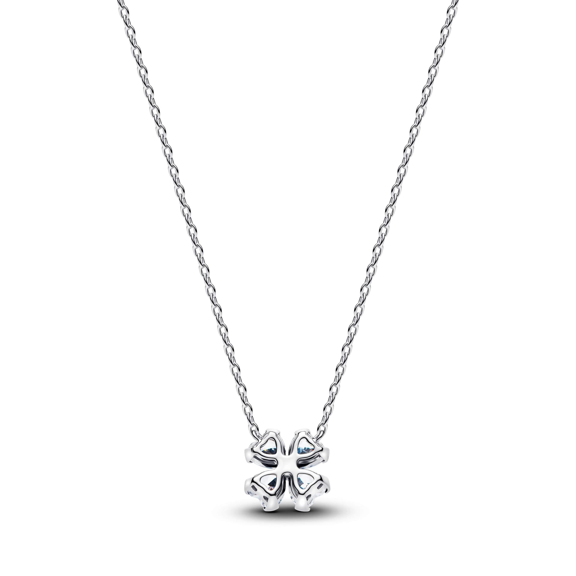 Pandora   Collana Quadrifoglio Luminoso Argento - 2