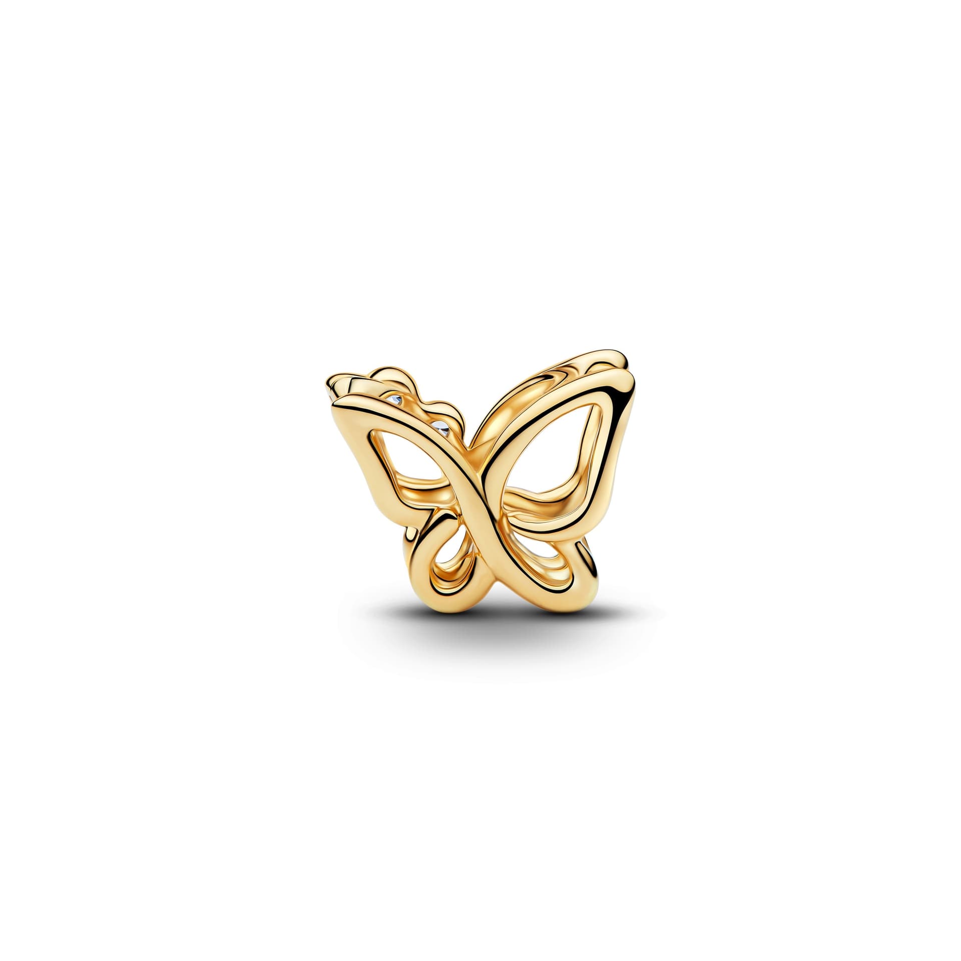 Pandora  Charm Openwork Farfalla Finitura in Oro - 2