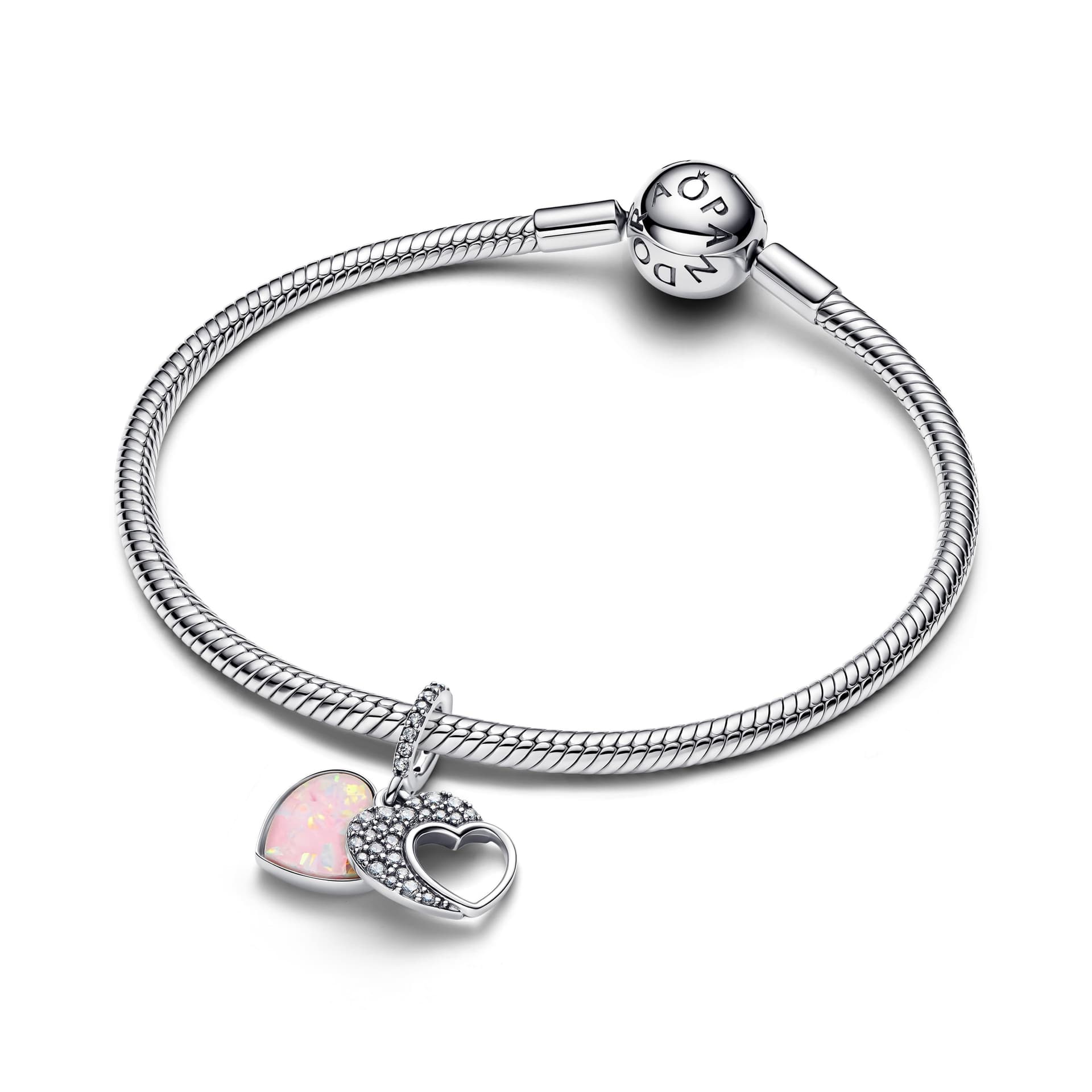 Pandora   Charm Pendente Doppio Cuore Mamma Sei Bellissima Argento - 3