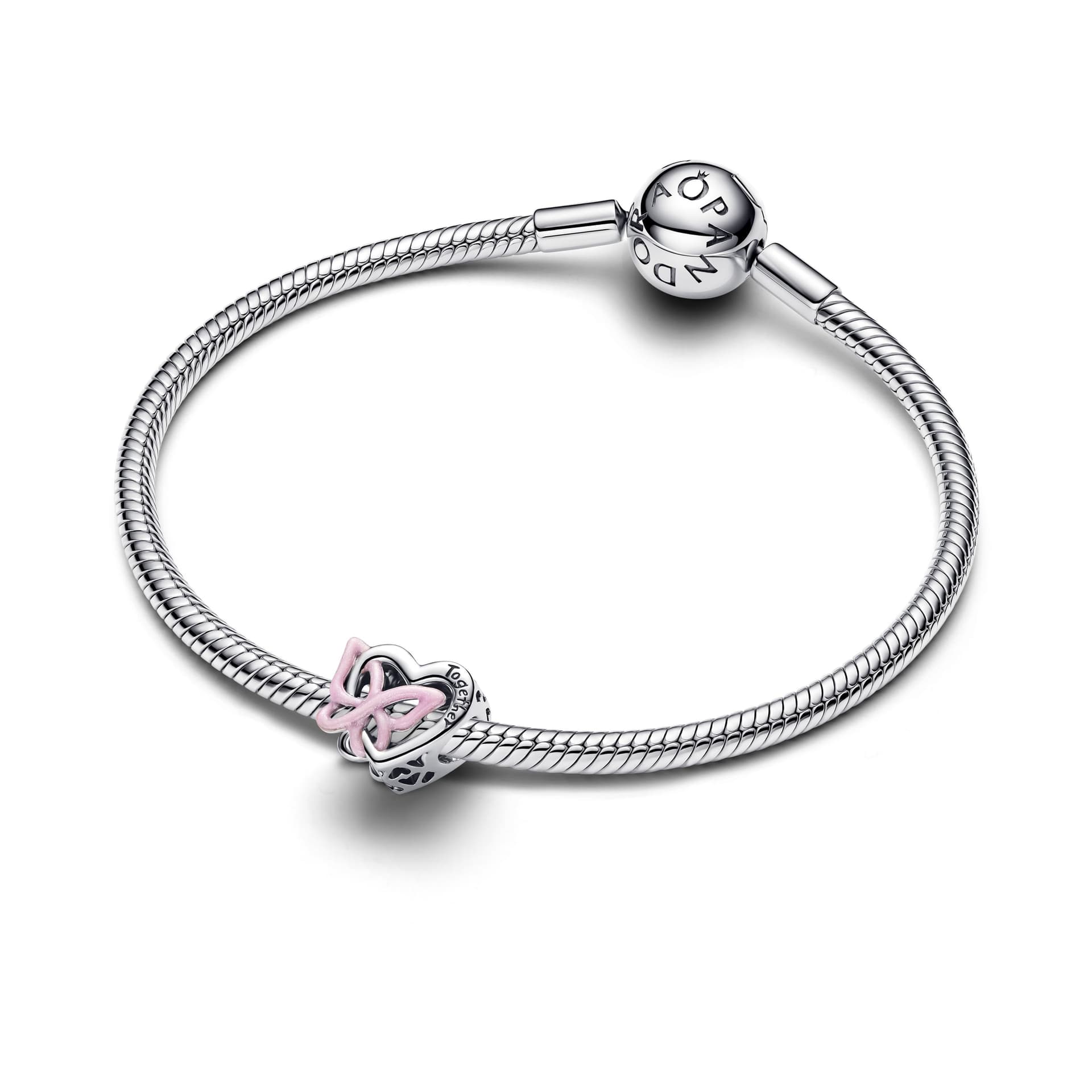 Pandora   Charm Openwork Cuore e Farfalla Argento - 3