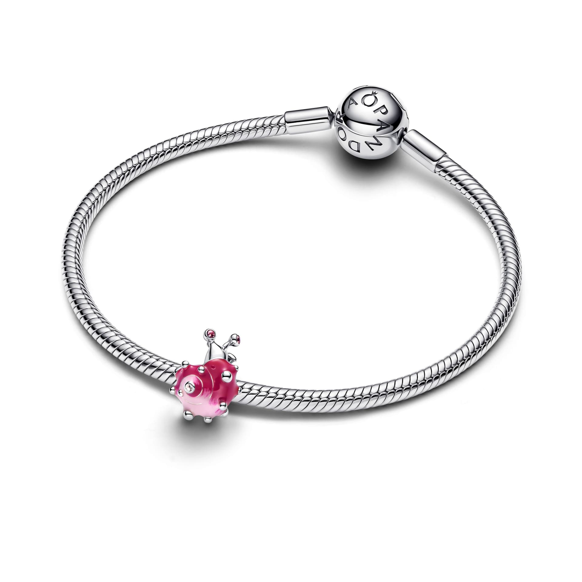 Pandora   Charm Lumaca Rosa Argento - 3