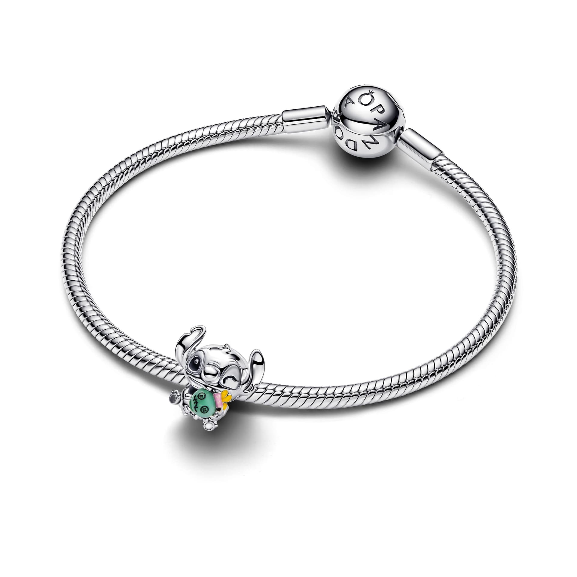 Pandora   Charm Stitch con Scrump , Disney, Lilo & Stitch, Argento - 3