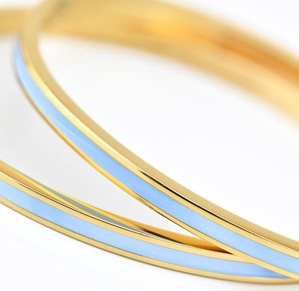 Boccadamo -  Bracciale rigido smaltato sky blu - 2