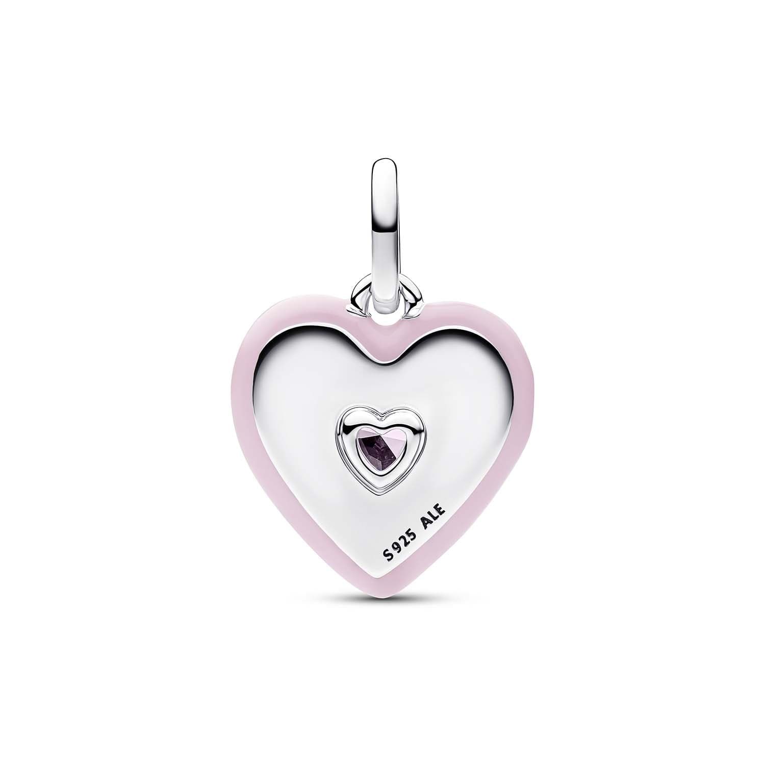 Pandora   Charm Medallion Cuore Radiante Rosa Pandora ME Argento - 2