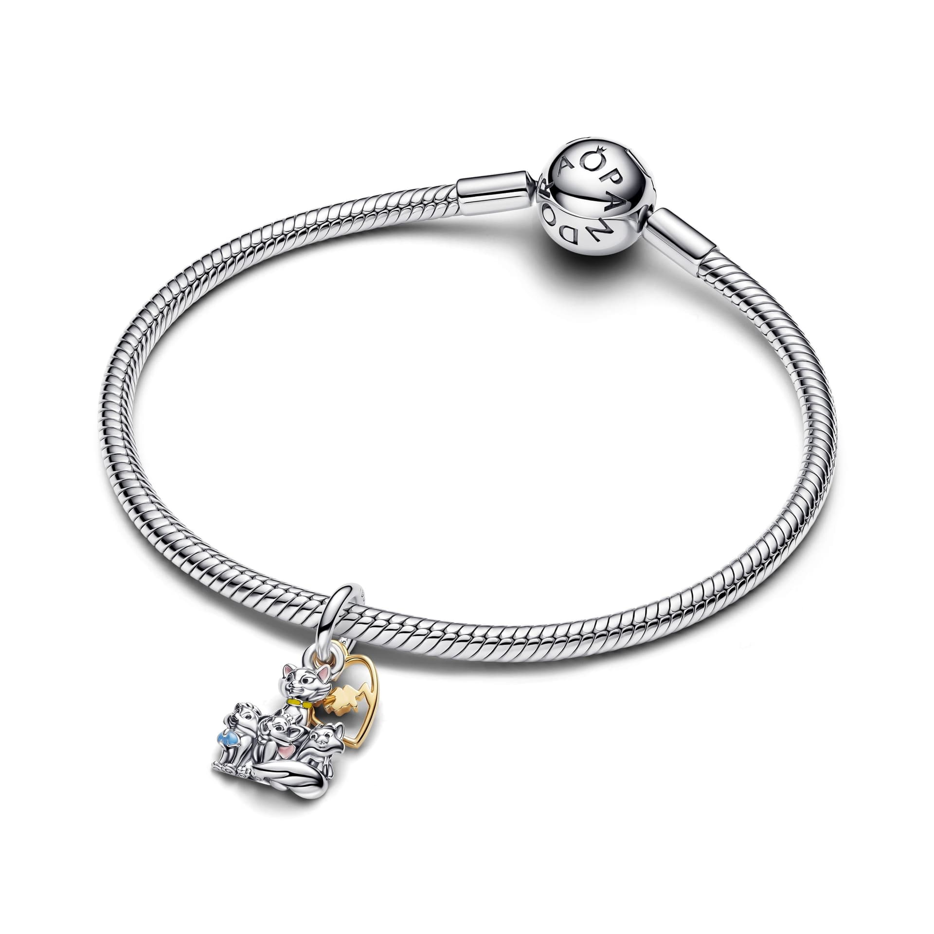 Pandora   Charm  Duchessa e i suoi gattini Disney Gli Aristogatti Argento rifinita in Oro - 3