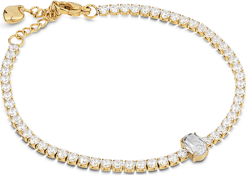 Ops Objects  -  Bracciale tennis 2 mm con pietra centrale GLIMMER