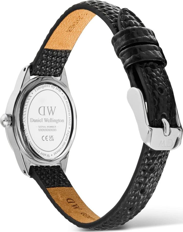 Daniel Wellington  - Orologio Ophelia Mini Black Lizard White Guilloché Silver - 3