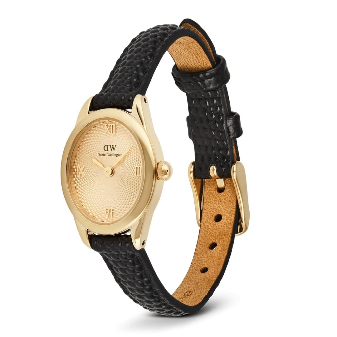 Daniel Wellington  - Orologio Ophelia Mini Black Lizard Unitone Guilloché Gold - 2