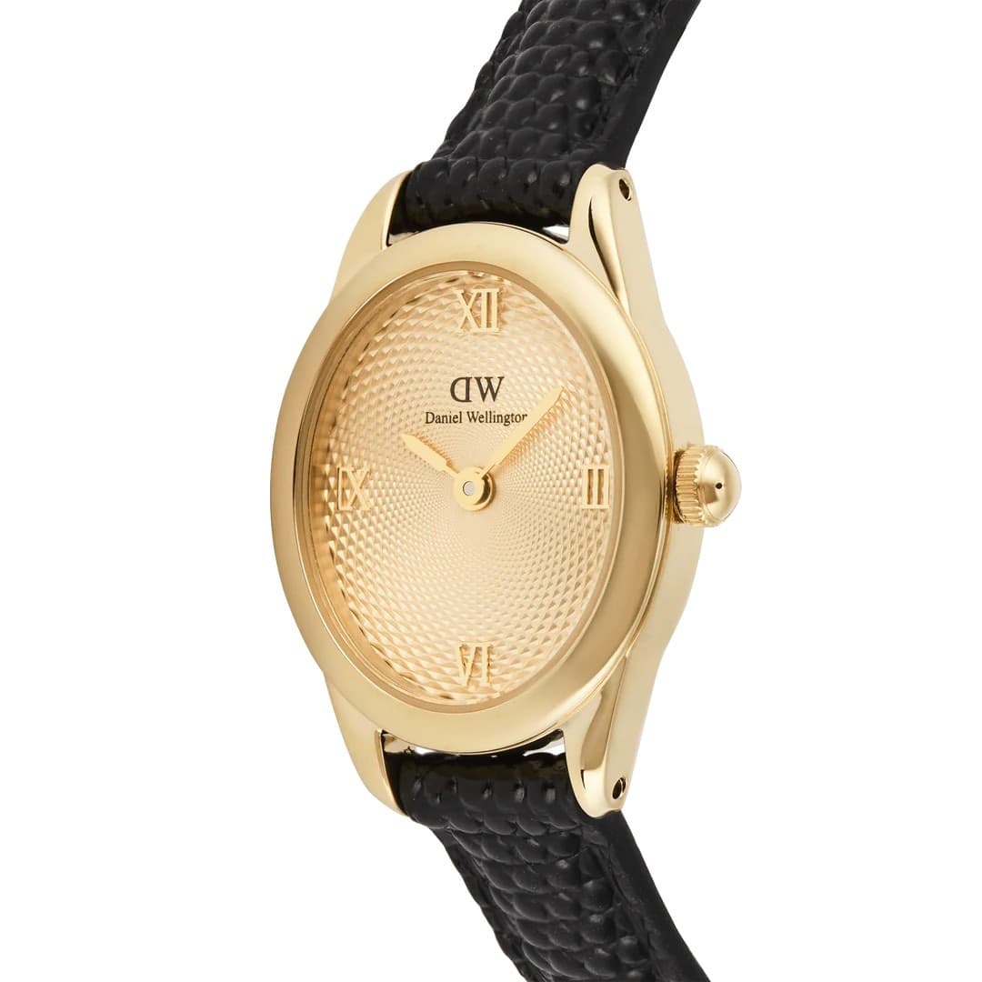 Daniel Wellington  - Orologio Ophelia Mini Black Lizard Unitone Guilloché Gold - 4