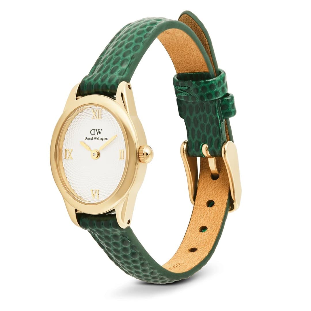 Daniel Wellington  - Orologio Ophelia Mini Green Lizard White Guilloché Gold - 2