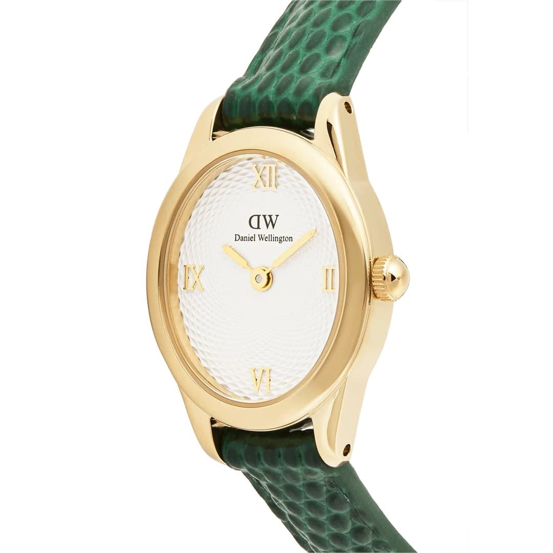 Daniel Wellington  - Orologio Ophelia Mini Green Lizard White Guilloché Gold - 4