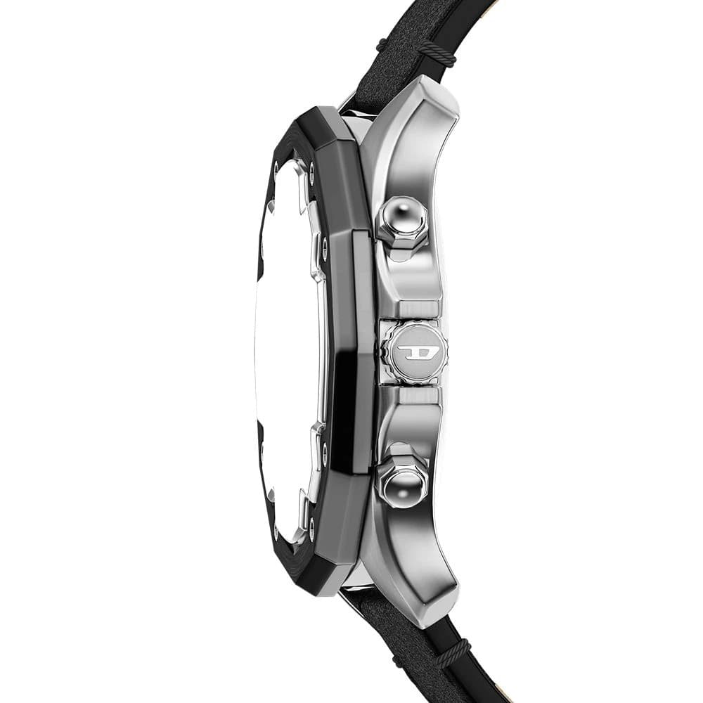 DIESEL  Orologio Stinger con cinturino in pelle nera - 2