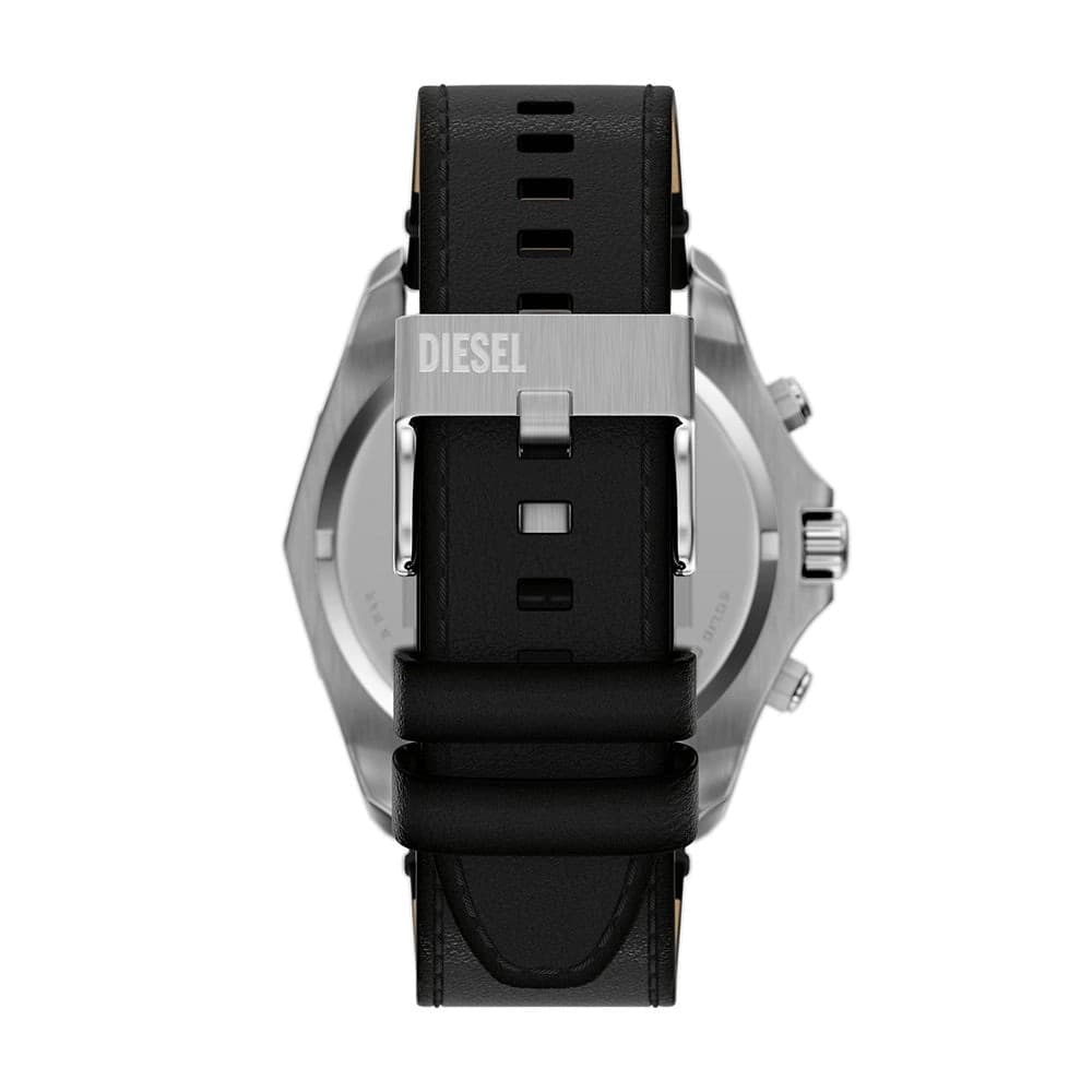 DIESEL  Orologio Stinger con cinturino in pelle nera - 3