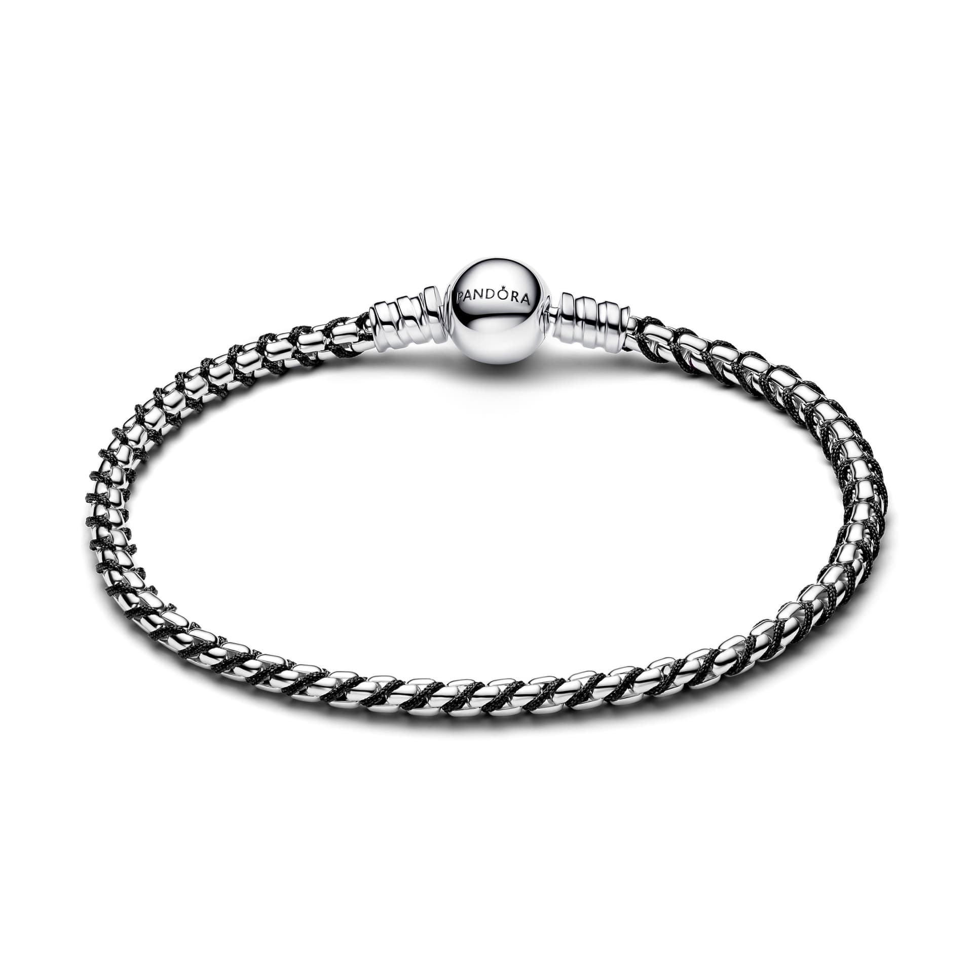 Pandora   Bracciale Intreccio Tessuto Nero - 2