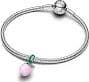 Pandora   Charm Pendente Mela Rosa Vetro di Murano Argento - 3