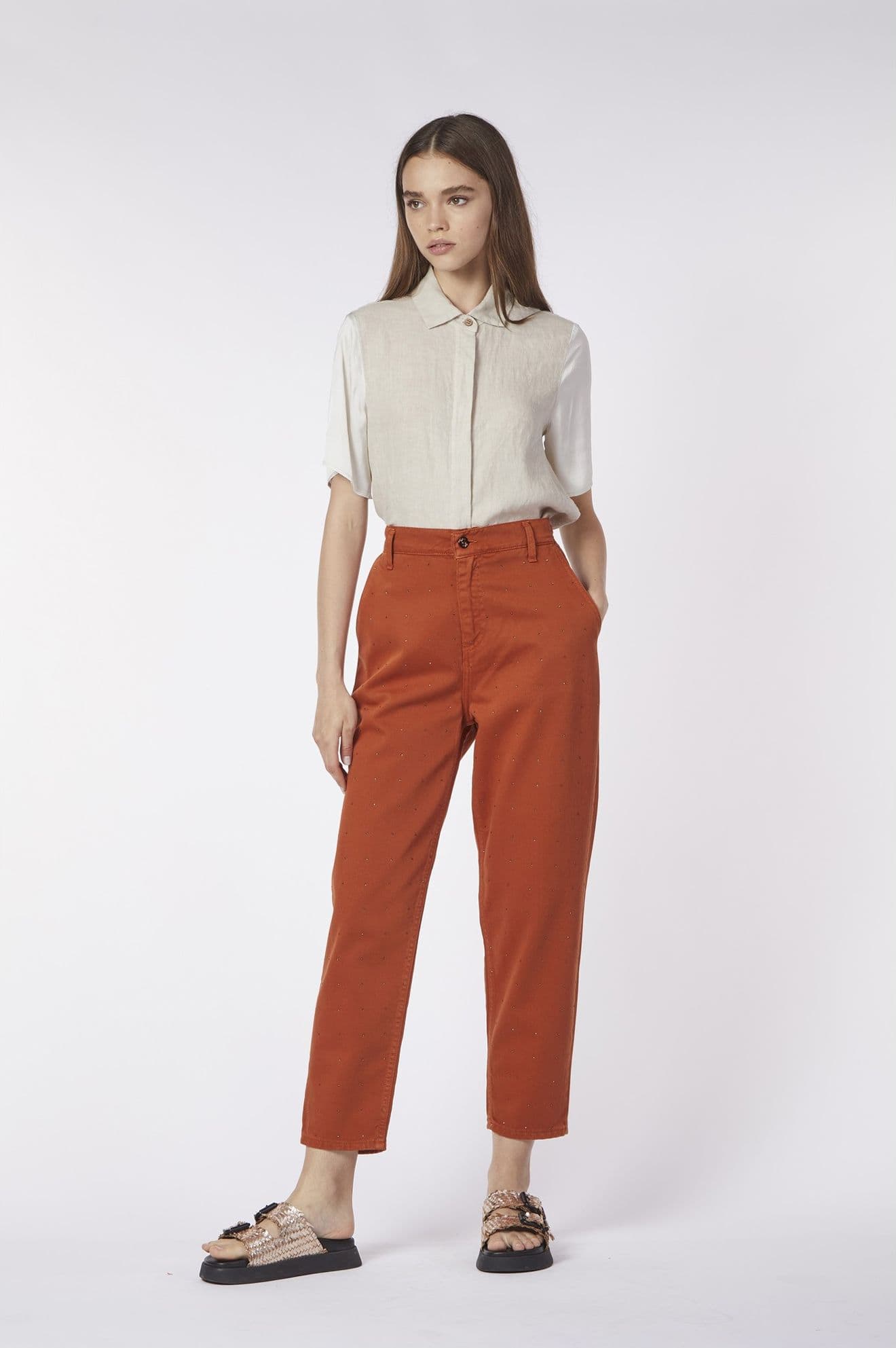 PANTALONE COCOON IN BULL DENIM - 4