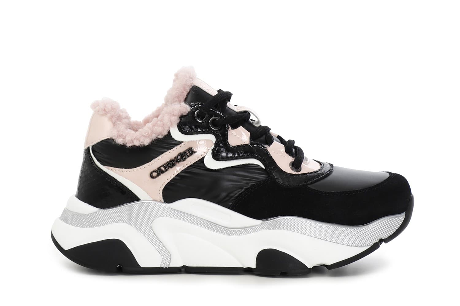 SNEAKERS IN NYLON E PELLE SCAMOSCIATA - 1