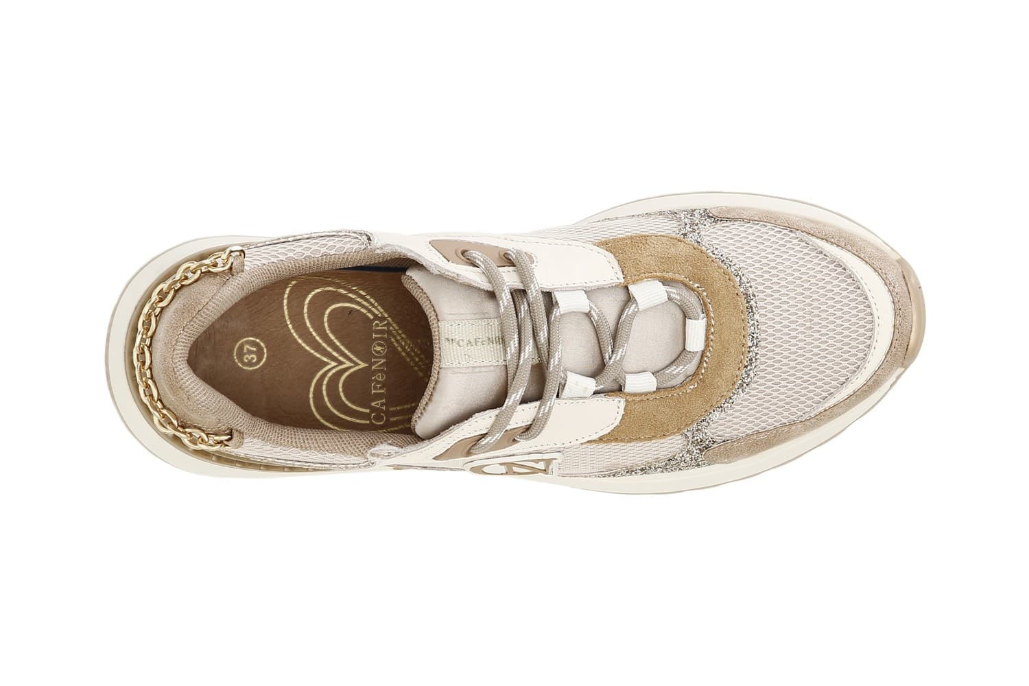 SNEAKERS IN MESH E PELLE CON DETTAGLIO GLITTER - 3