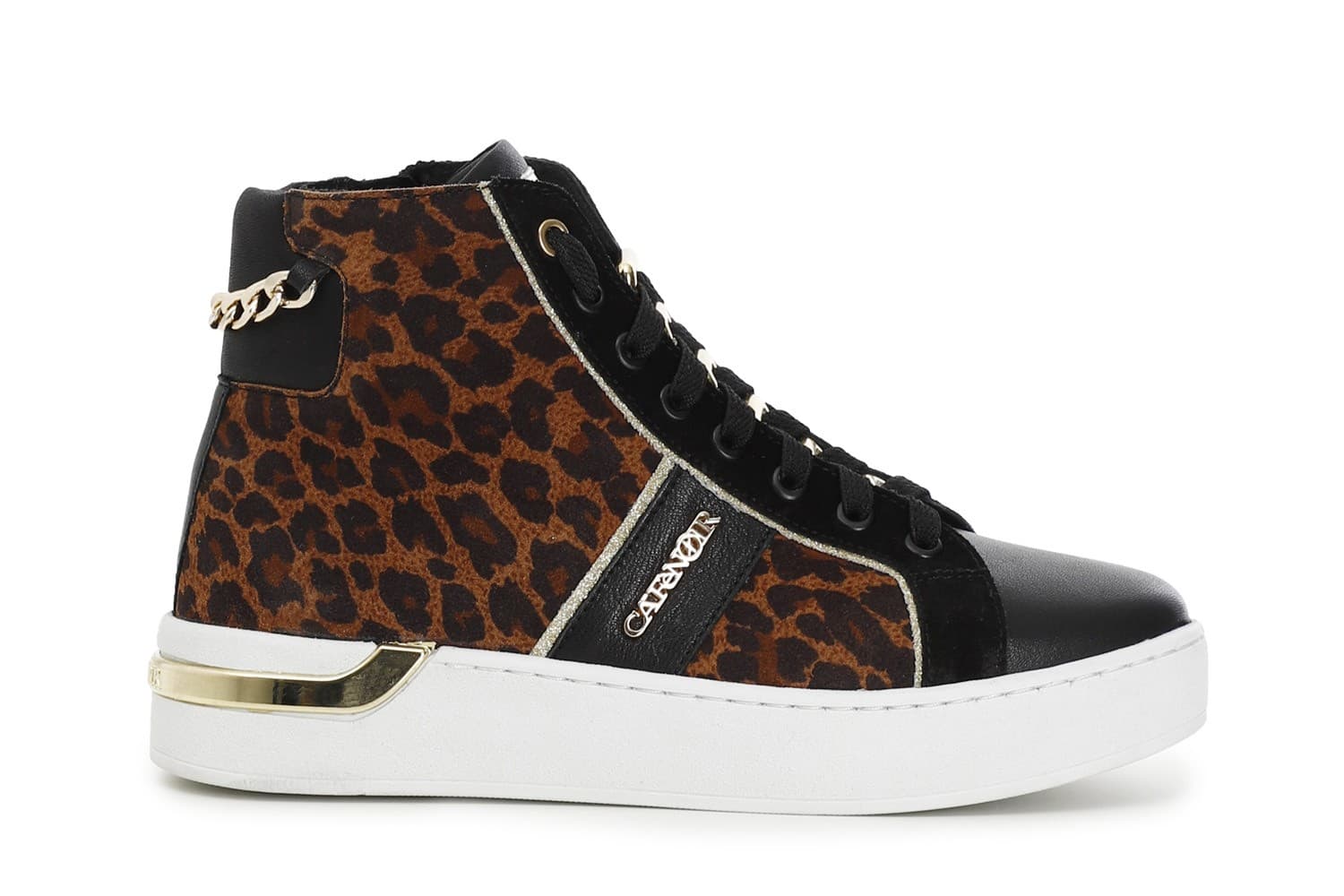 SNEAKERS MID IN PELLE LEOPARDATA - 3