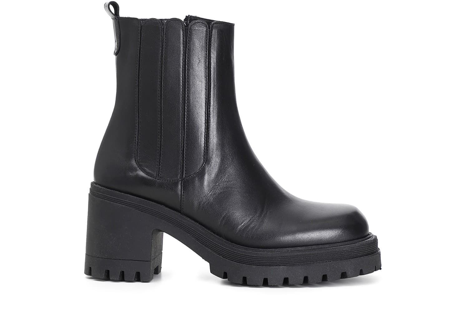 TRONCHETTO CAVIGLIA IN PELLE CON ELASTICO - 4