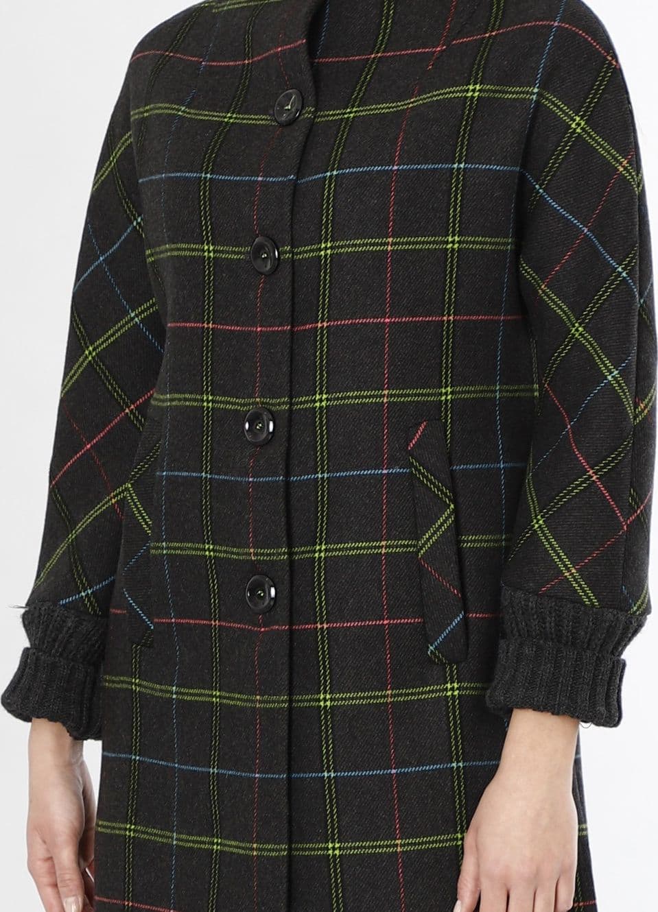 CAPPOTTO A QUADRI CON POLSI - 5