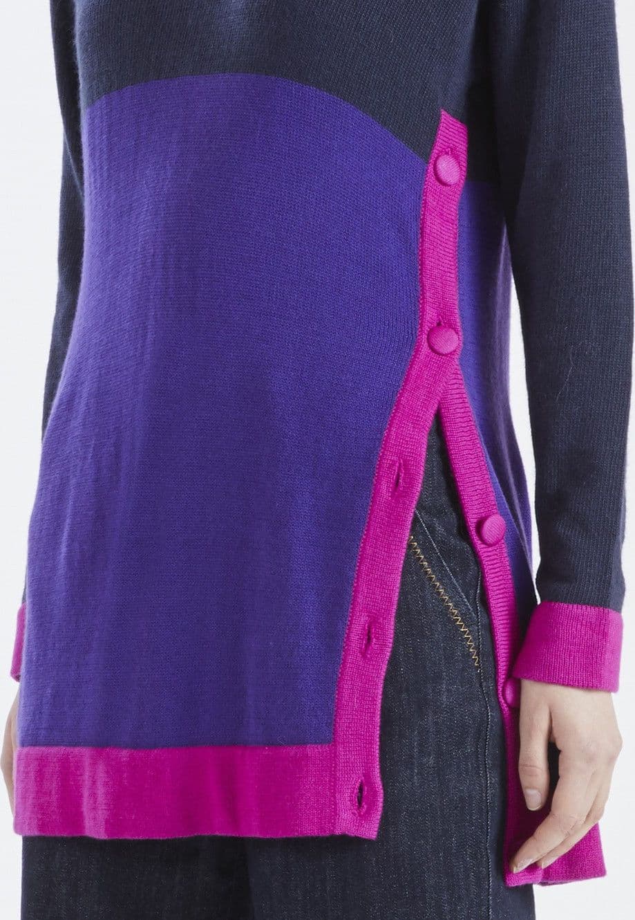 MAGLIONE SCOLLO A V COLORBLOCK - 2