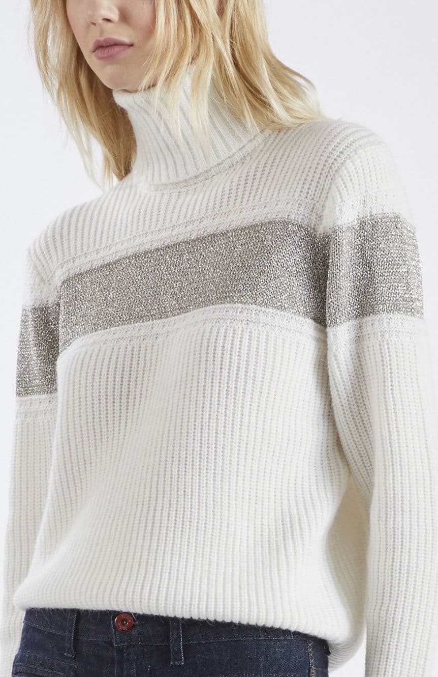 MAGLIONE CON BANDA DI LUREX - 2