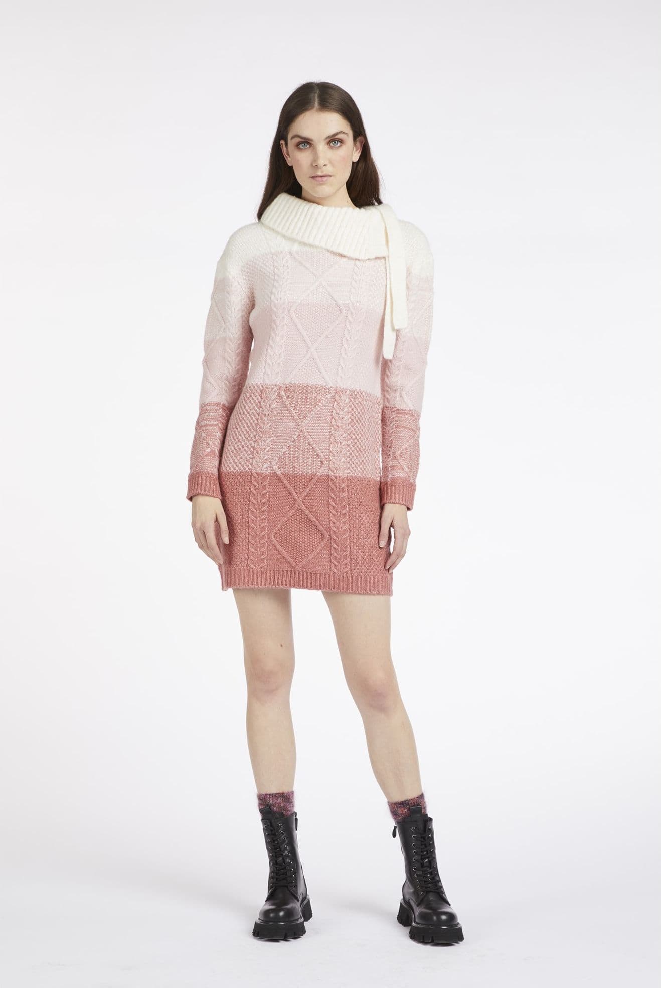 MAXYMAGLIA COLORBLOCK CON COLLO ALLACCIATO - 4