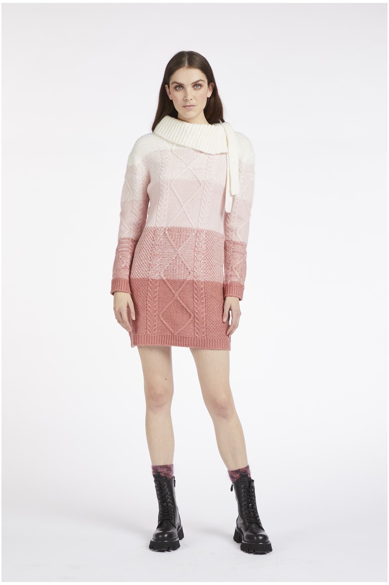 MAXYMAGLIA COLORBLOCK CON COLLO ALLACCIATO - 4