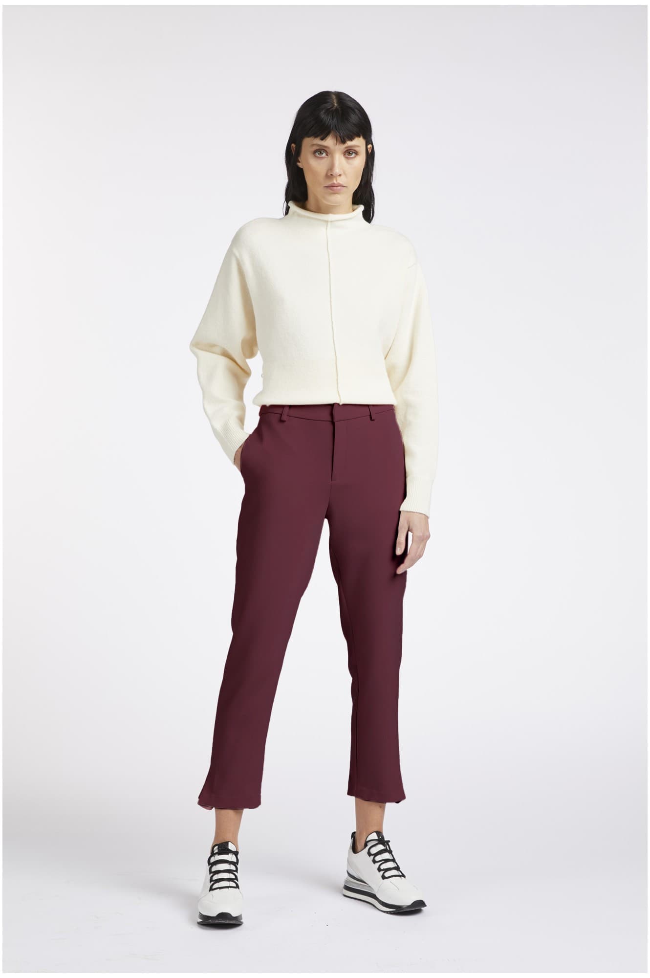 CHINO ELASTICIZZATO CON SPACCHETTO A CONTRASTO - 10