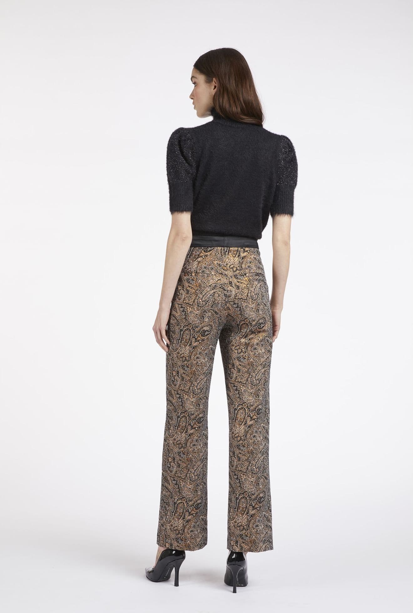 ELEGANTE PANTALONE PALAZZO JACQUARD - 2