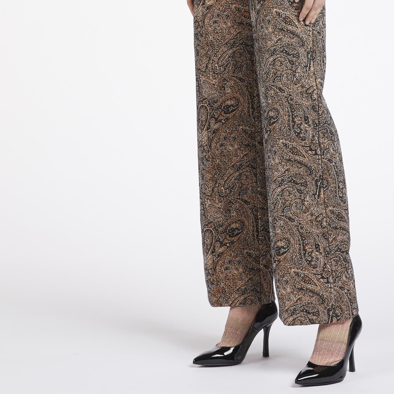 ELEGANTE PANTALONE PALAZZO JACQUARD - 3