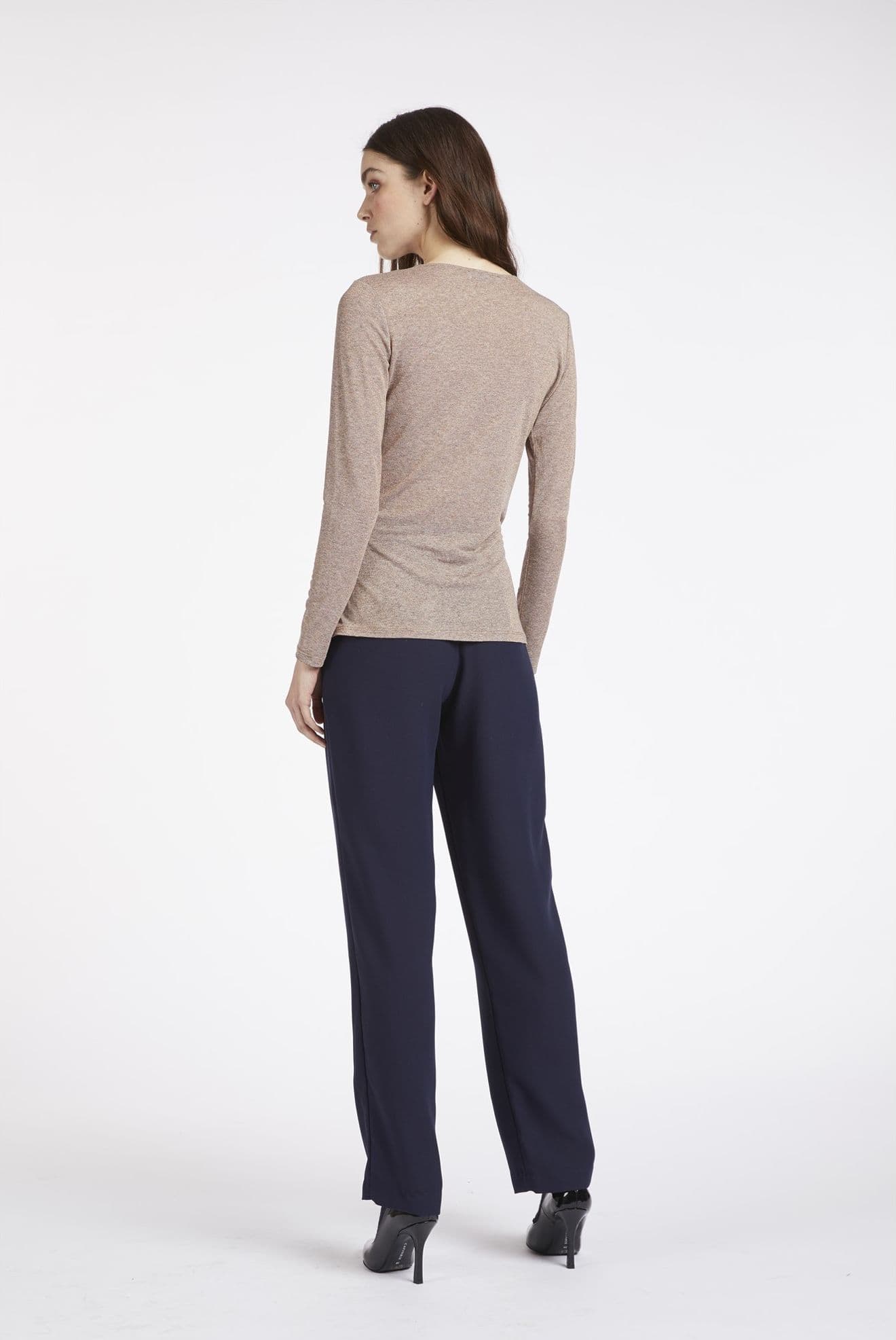 T SHIRT LUREX SCOLLO INCROCIATO - 2
