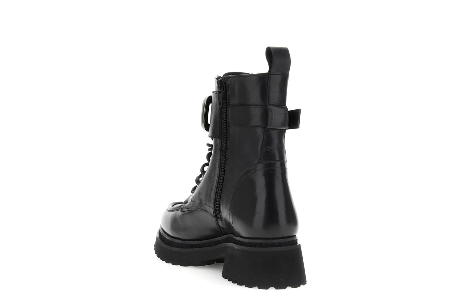 TRONCHETTO ALLACCIATO IN PELLE CON ACCESSORIO IN METALLO - 2