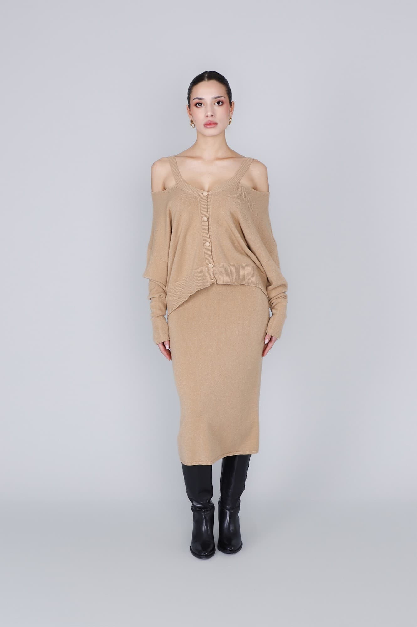 CARDIGAN CUT OUT SCOLLATURA A V - 4