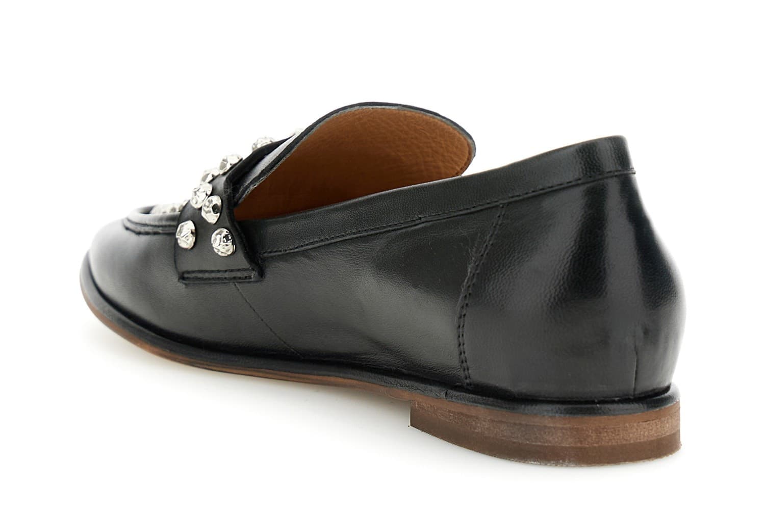 MOCASSINO IN PELLE CON BORCHIE - 2