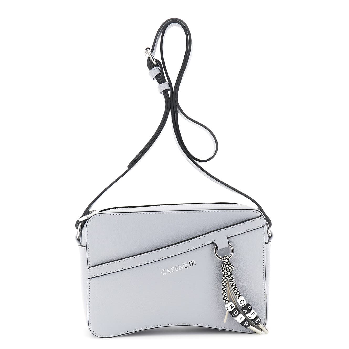 CAMERA BAG IN MATERIALE SINTETICO EFFETTO PELLE CON CHARM COLORATO - 3