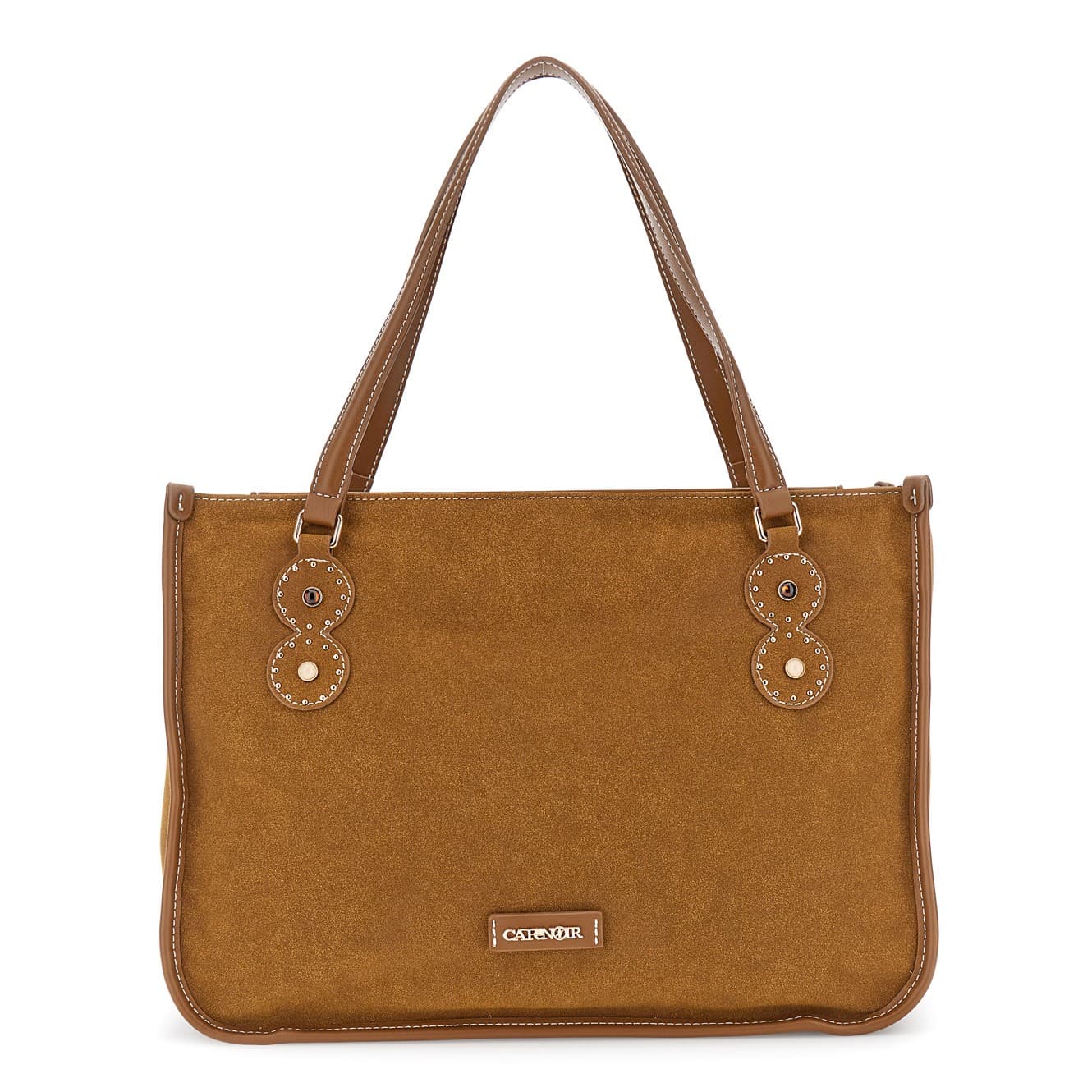 BORSA A SPALLA IN MATERIALE SINTETICO EFFETTO CAMOSCIO CON TASCA SUL DAVANTI CON - 3