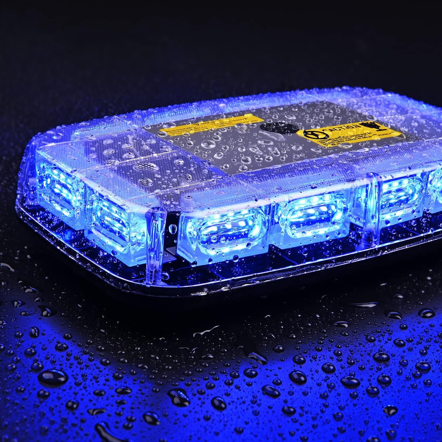 Barra Lampeggiante LED Blu 48 LED Magnetica per Auto Ambulanza Vigilanza e Mezzi di Soccorso 12- 24V Emergency Light - 5