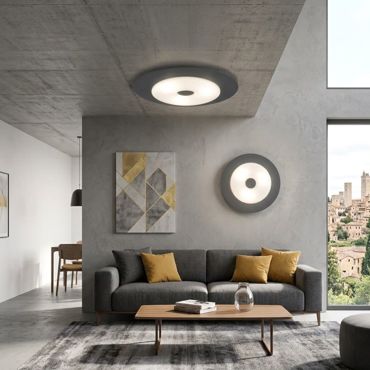 Plafoniera moderna Top Light CHLOE 1237 50 E27 LED metallo vetro - 2