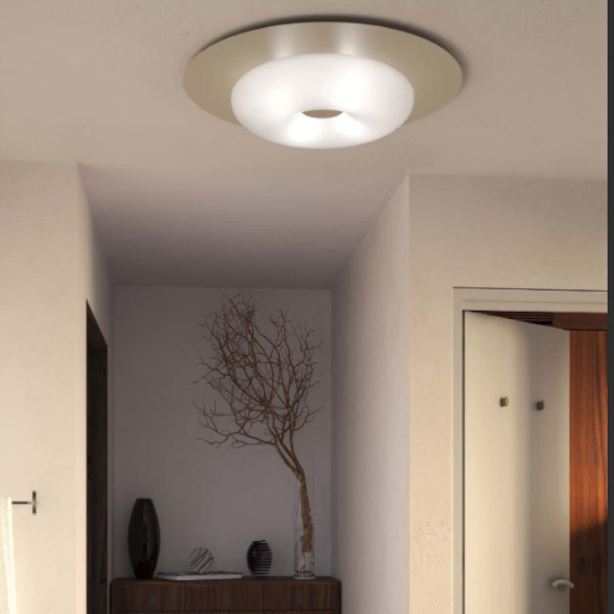 Plafoniera moderna Top Light CHLOE 1237 78 E27 LED metallo vetro - 2