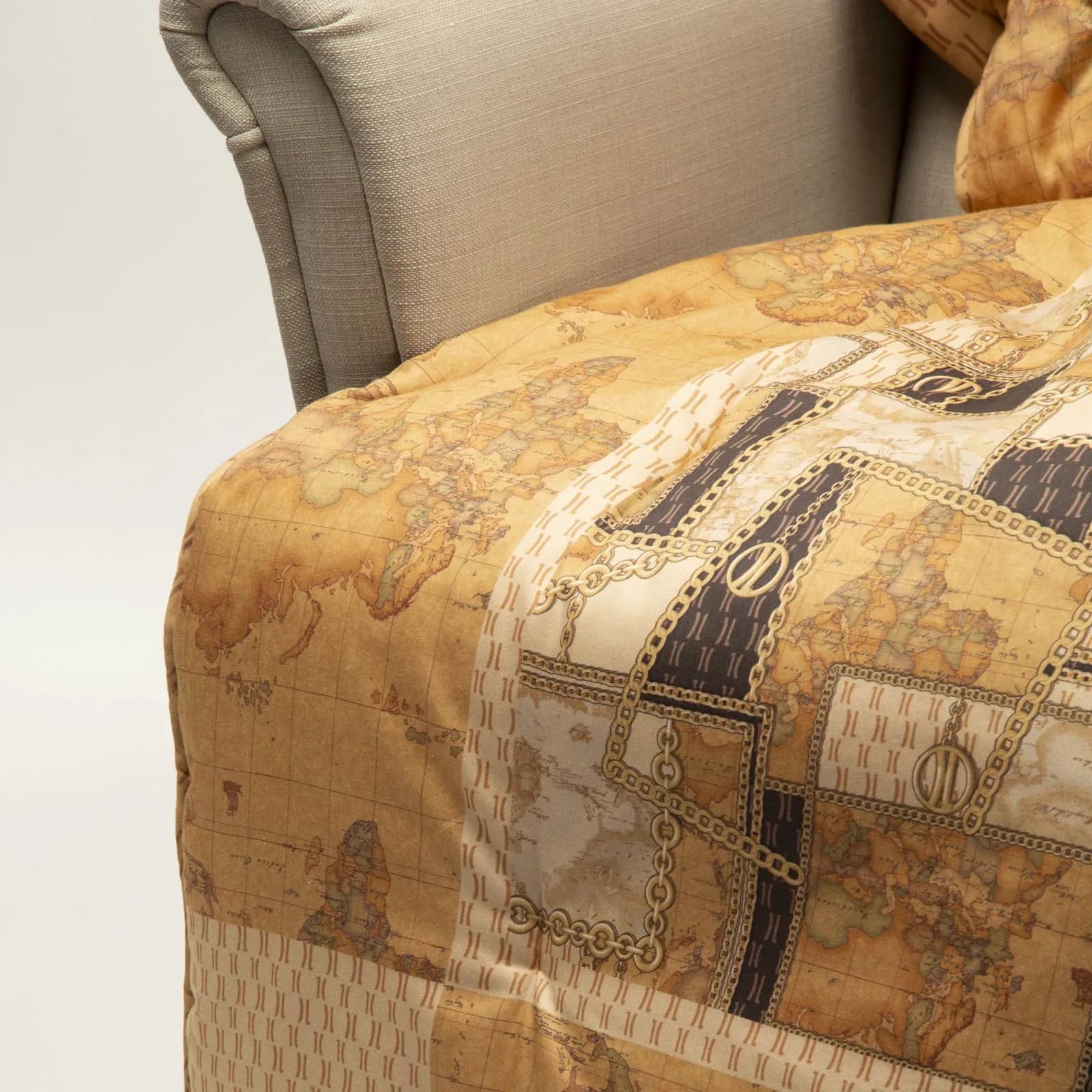 Plaid in Raso di cotone per divano caldo Geo Chain Alviero Martini 1A Classe - 4