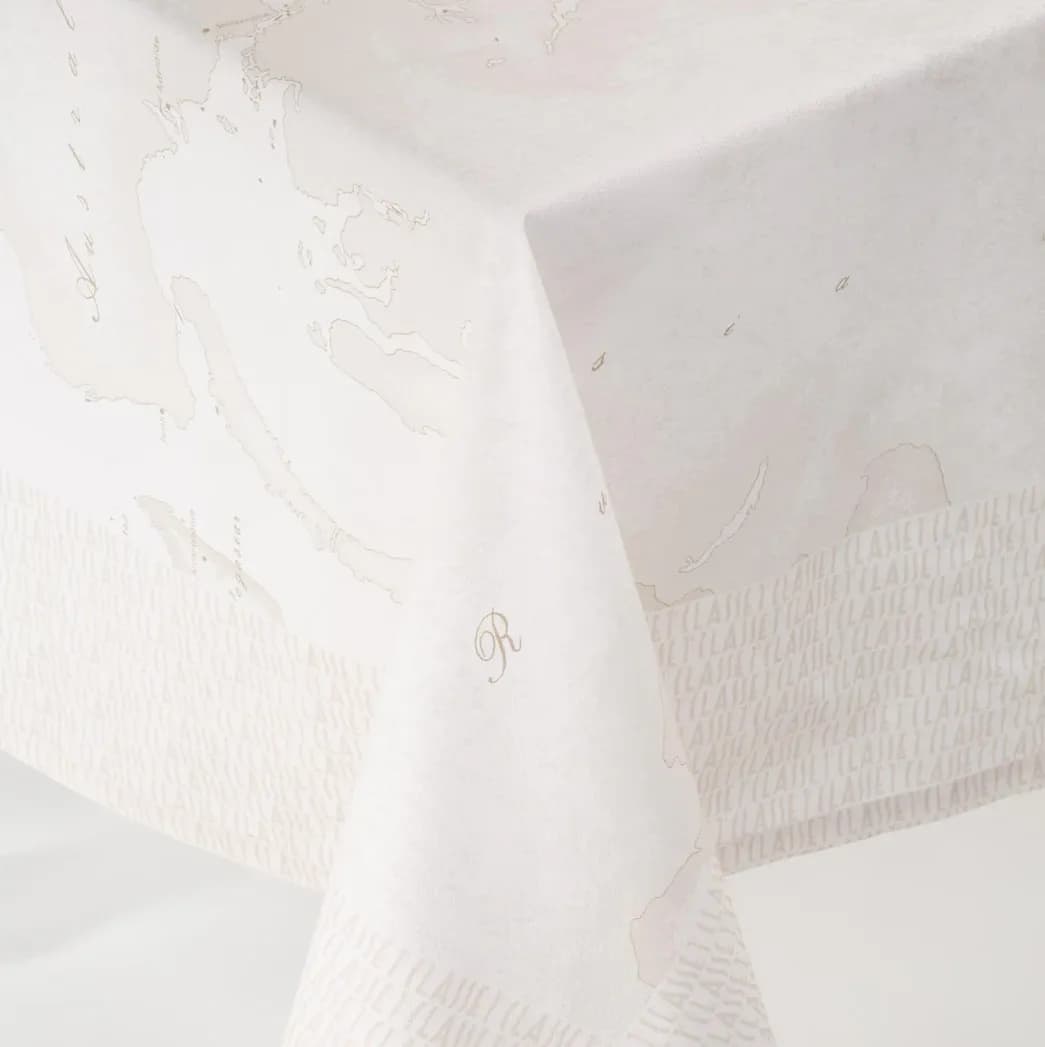 Tovaglia In Cotone Geo White Cm 150X240 Alviero Martini 1A Classe - 2