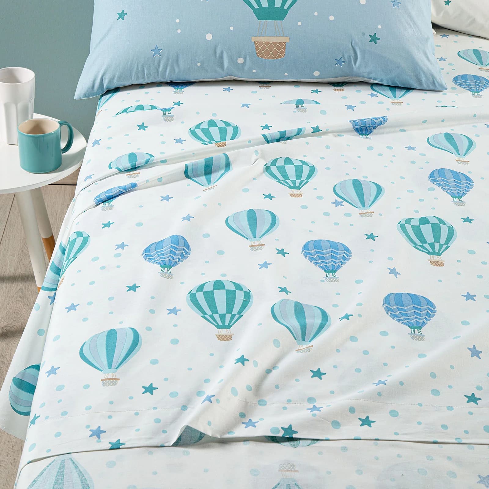 Completo Lenzuola In Cotone Star Singolo Cielo Caleffi Kids - 2