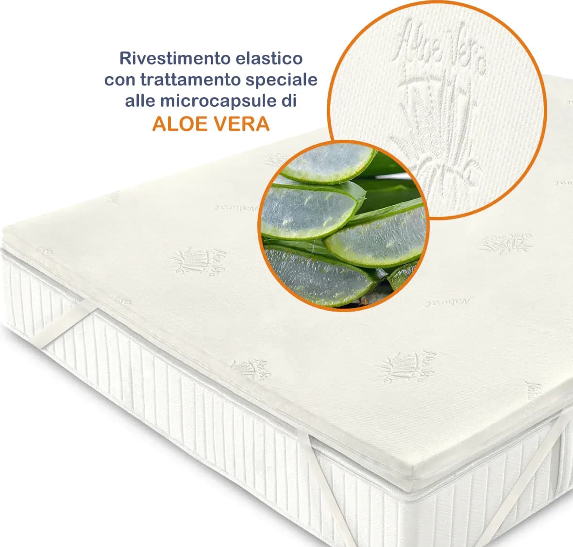 Topper Bed Giulia in Memory Foam e Aloe Vera - 5