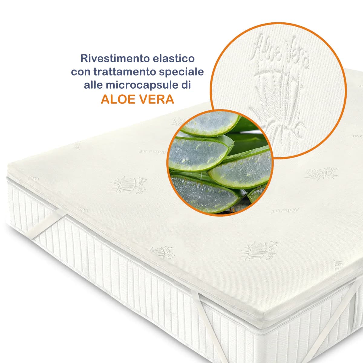Topper Bed Giulia in Memory Foam e Aloe Vera - 5
