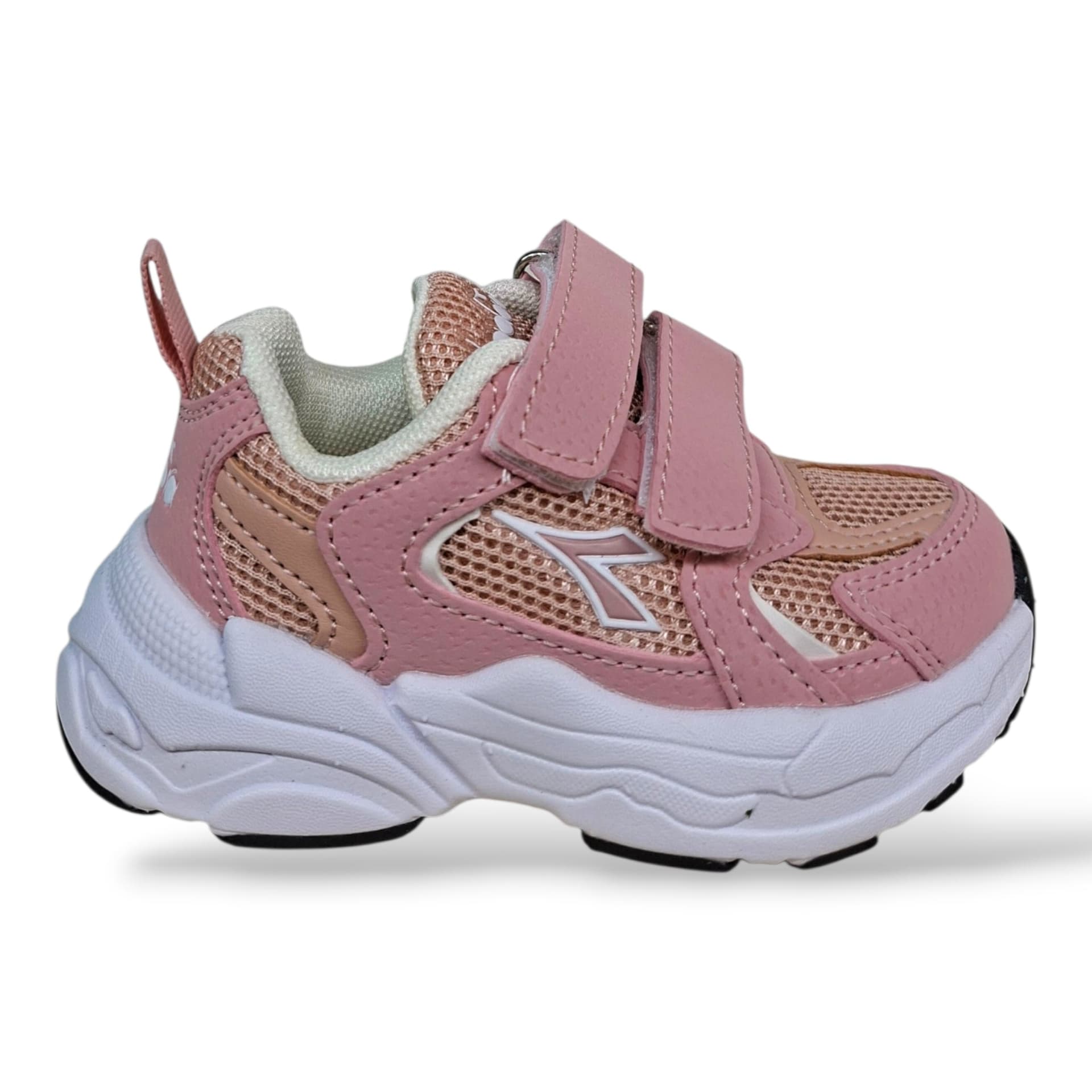 Diadora Alley Sneakers Bambine Rosa Bianco – Lacci Elastici e Velcro | Scarpe Sportive Bambina Piccola 22-27 - 6