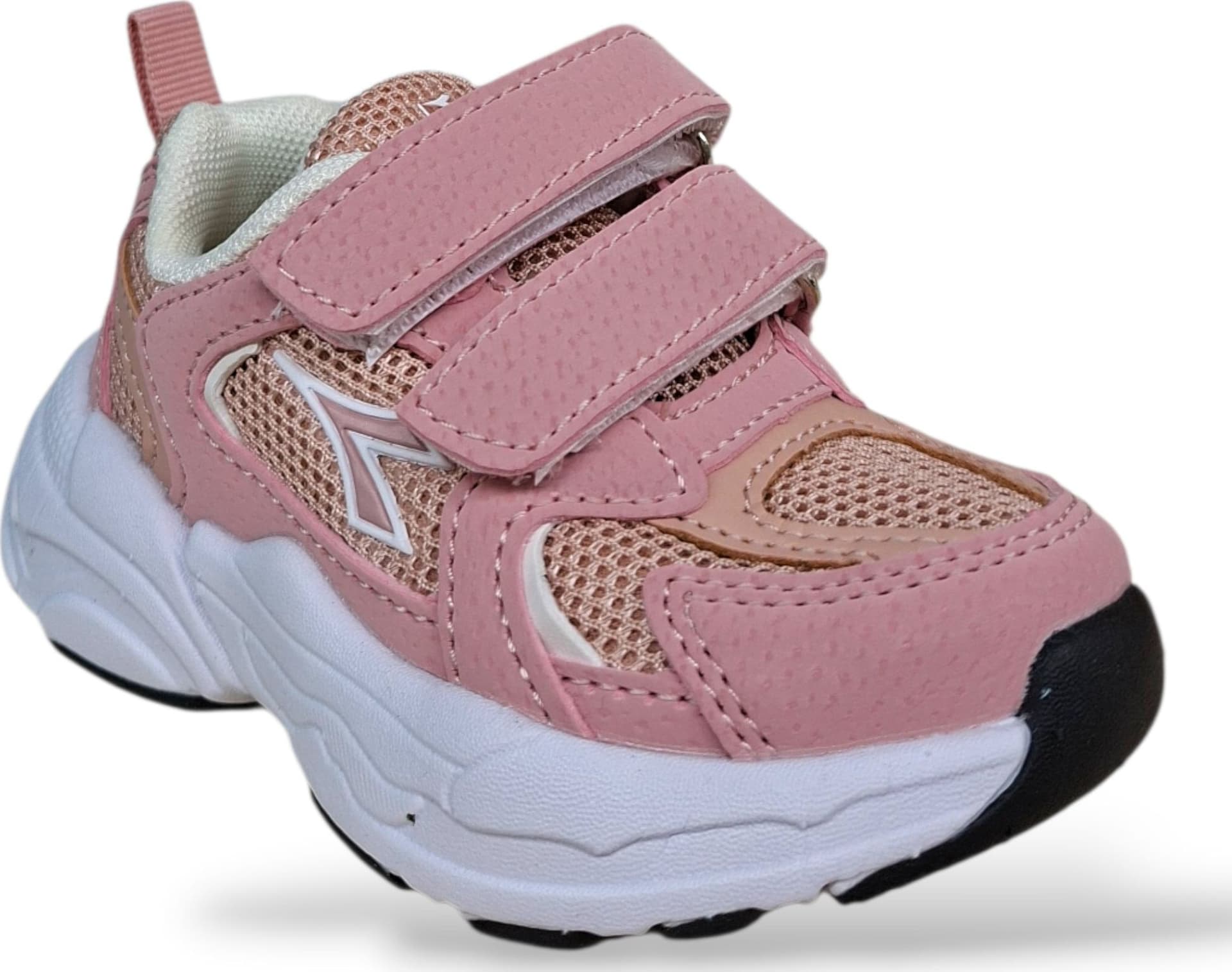 Diadora Alley Sneakers Bambine Rosa Bianco – Lacci Elastici e Velcro | Scarpe Sportive Bambina Piccola 22-27 - 2