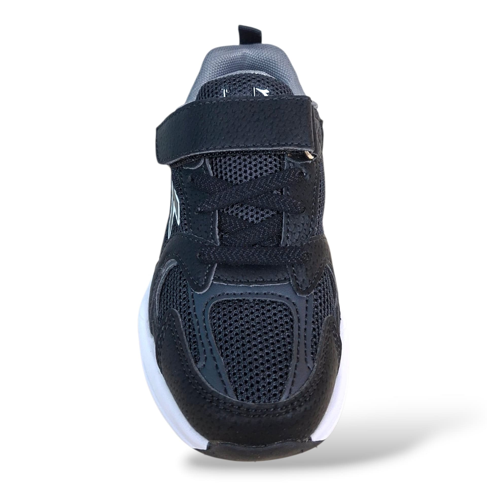 Diadora Alley Sneakers Bambini e Ragazzi Nero Bianco – Lacci Elastici e Velcro | Scarpe Sportive Unisex 28-35 - 4